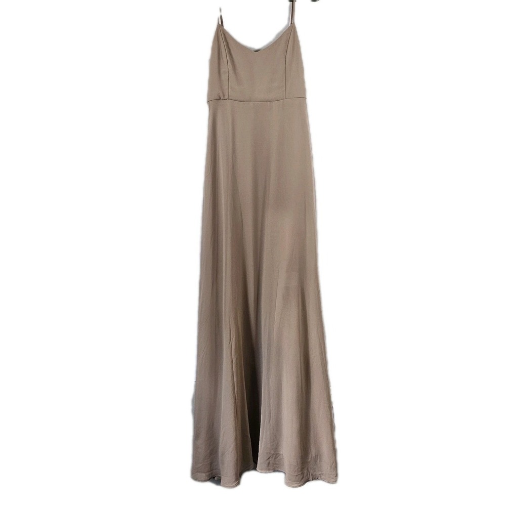 Show Me your Mumu Faith Beige Size Medium Maxi Dress Adjustable Straps EUC
